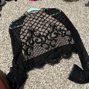 Dressy black crop top